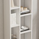 Βιβλιοθήκη Minicu pakoworld σε λευκή απόχρωση  44,4x19,6x150εκ