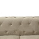 Kαναπές διθέσιος Incredible pakoworld τύπου Chesterfield βελούδο μπεζ 160x84x67εκ