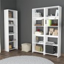Βιβλιοθήκη Rabuku pakoworld σε λευκή απόχρωση 146x22x160εκ