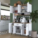 Ντουλάπα κουζίνας Cordie pakoworld λευκό μελαμίνης 120x40x184.2εκ