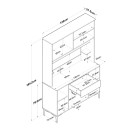 Ντουλάπα κουζίνας Cordie pakoworld λευκό μελαμίνης 120x40x184.2εκ