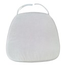 Μαξιλάρι Tiffany pakoworld ύφασμα σε λευκή απόχρωση 40.5x38.5x4εκ