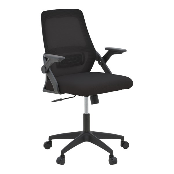 Καρέκλα γραφείου Reji pakoworld mesh ύφασμα μαύρο 58x60x89-99εκ