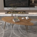 Τραπέζι σαλονιού Monty pakoworld 2 τεμ σε φυσικη απόχρωση 116x46x46εκ