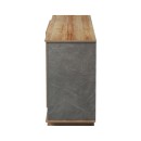 Μπουφές Zafore  pakoworld σε oak-γκρι μαρμάρου 180x45x80εκ
