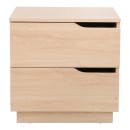 Κομοδίνο Verena I pakoworld σε φυσική απόχρωση 48x40x48εκ