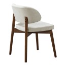 Καρέκλα Siena pakoworld rubberwood σε καρυδί-εκρού απόχρωση 48x50x81εκ | Συσκευασία 2 τμχ