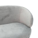 Καναπές 2θέσιος Rony pakoworld βελούδο γκρι-χρυσό 132x82x83εκ