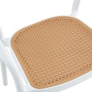 Πολυθρόνα Ember στοιβαζόμενη pakoworld με UV protection PP μπεζ- λευκό 52.5x56.5x81εκ.