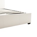Κρεβάτι Norse pakoworld  pu λευκό με αποθηκευτικό χώρο 160x200εκ