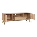 Έπιπλο τηλεόρασης Hamea pakoworld mdf σε φυσική απόχρωση 145x39,5x49εκ