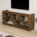 Έπιπλο τηλεόρασης Kapri pakoworld σε καρυδί απόχρωση 120x28x55εκ