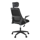 Καρέκλα γραφείου Peja pakoworld mesh ύφασμα μαύρο 58x60x107-117εκ