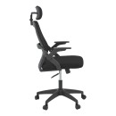 Καρέκλα γραφείου Peja pakoworld mesh ύφασμα μαύρο 58x60x107-117εκ