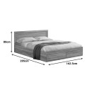 Κρεβάτι Olympus pakoworld με συρτάρι σε sonoma απόχρωση 160x200εκ