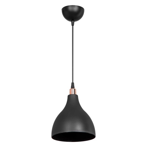 Φωτιστικό οροφής μονόφωτο Lofty pakoworld Ε27 μαύρο Φ18x22εκ Φωτιστικό οροφής μονόφωτο Lofty pakoworld Ε27 μαύρο Φ18x22εκ