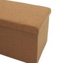 Σκαμπό-μπαούλο Greatness pakoworld ύφασμα μπεζ 76x38x38εκ