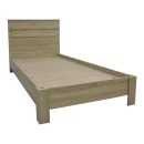 Κρεβάτι OLYMPUS pakoworld σε sonoma απόχρωση 100x200εκ