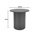 Βοηθητικό τραπέζι Dovel pakoworld mdf σε μαύρη απόχρωση Φ50x45εκ