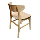 Καρέκλα Lumnia pakoworld rubberwood σε φυσική απόχρωση 46x50x76εκ | Συσκευασία 2 τμχ