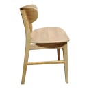Καρέκλα Lumnia pakoworld rubberwood σε φυσική απόχρωση 46x50x76εκ | Συσκευασία 2 τμχ