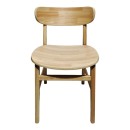 Καρέκλα Lumnia pakoworld rubberwood σε φυσική απόχρωση 46x50x76εκ | Συσκευασία 2 τμχ