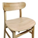 Καρέκλα Lumnia pakoworld rubberwood σε φυσική απόχρωση 46x50x76εκ | Συσκευασία 2 τμχ