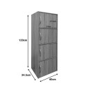 Ντουλάπι-στήλη Gabino I pakoworld σε λευκή απόχρωση  40x34.5x120εκ