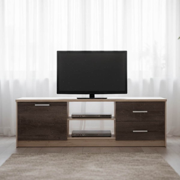 Έπιπλο τηλεόρασης OLYMPUS pakoworld χρώμα castillo-toro 160x39,5x50,5εκ
