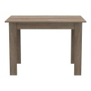 Τραπεζαρία Manka-Parker pakoworld σετ 5τεμ mdf σε μαύρη-sonoma truffle απόχρωση 110x80x77εκ