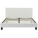 Κρεβάτι Nevil pakoworld 150x200 PU χρώμα λευκό ματ