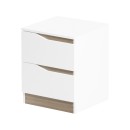 Κομοδίνο Verena II pakoworld σε λευκή-sonoma απόχρωση 40x40x50εκ