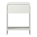 Κομοδίνο Lemperto pakoworld MDF σε λευκή απόχρωση 40x40x53εκ