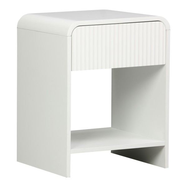 Κομοδίνο Lemperto pakoworld MDF σε λευκή απόχρωση 40x40x53εκ