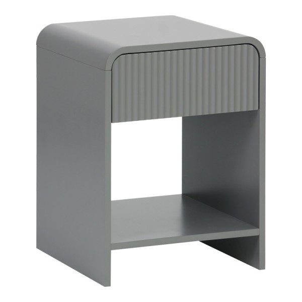 Κομοδίνο Lemperto pakoworld MDF σε γκρι απόχρωση 40x40x53εκ