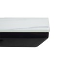 Τραπέζι επεκτεινόμενο Palan pakoworld sintered stone σε όψη μαρμάρου - μαύρο μέταλλο 160-200x80x77εκ