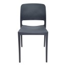 Καρέκλα Fenxy pakoworld pp σε μαύρη απόχρωση 38x42x77εκ