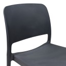Καρέκλα Fenxy pakoworld pp σε μαύρη απόχρωση 38x42x77εκ