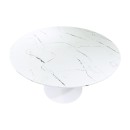 Τραπεζαρία Balou-Parker pakoworld σετ 5τεμ λευκό-μπεζ Φ100x73εκ