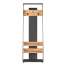 Έπιπλο εισόδου Sciove pakoworld σε ανθρακί-φυσική απόχρωση 70x40x200εκ