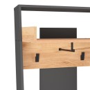 Έπιπλο εισόδου Sciove pakoworld σε ανθρακί-φυσική απόχρωση 70x40x200εκ