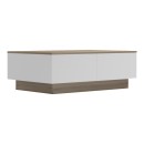 Τραπέζι σαλονιού Winey pakoworld σε sonoma-λευκή απόχρωση 90x60x31.5εκ