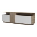 Έπιπλο τηλεόρασης Vendora pakoworld σε sonoma-λευκή απόχρωση 150x29.5x46.3εκ