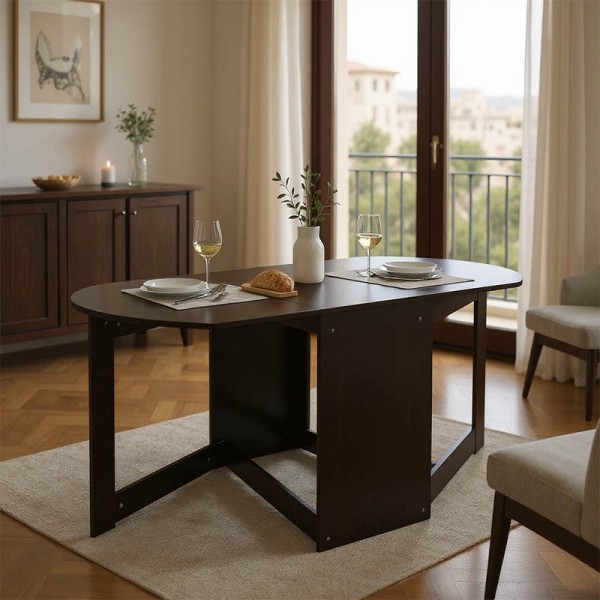 Τραπέζι Nadine pakoworld πολυμορφικό-επεκτεινόμενο wenge 160x80x76.5εκ