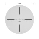 Επιφάνεια τραπεζιού Inspire pakoworld HPL γκρι cement Φ69εκ πάχους 12mm