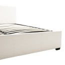 Κρεβάτι Norse pakoworld  pu λευκό με αποθηκευτικό χώρο 160x200εκ