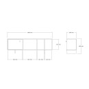 Έπιπλο τηλεόρασης Mueble pakoworld σε sonoma απόχρωση 140x29x45εκ