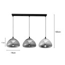 Φωτιστικό οροφής τρίφωτο Ovalone I pakoworld G9 ασημί-χρυσό-μπρονζέ μέταλλο-γυαλί Φ58x16.5κ