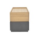 Κομοδίνο Sonlen pakoworld mdf σε sonoma-ανθρακί απόχρωση 60x40x44.5εκ