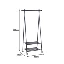 Έπιπλο εισόδου Pintu pakoworld μέταλλο σε μαύρη απόχρωση 86x43x160εκ